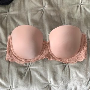 Nude/Beige strapless bra size 32C- full coverage